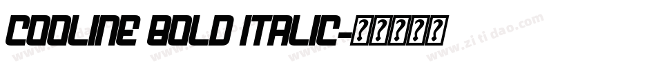 Cooline Bold Italic字体转换
